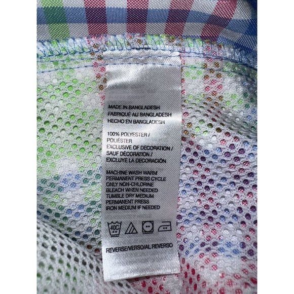 Izod Gingham Blue, Pink, Green Golf Pants Men Size 30/29 - Picture 6 of 7